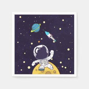 Astronaut Flytande i Rymden Pappersservett