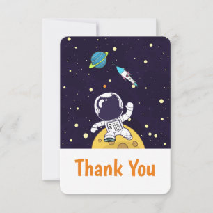Astronaut Flytande i Rymden Tack Kort