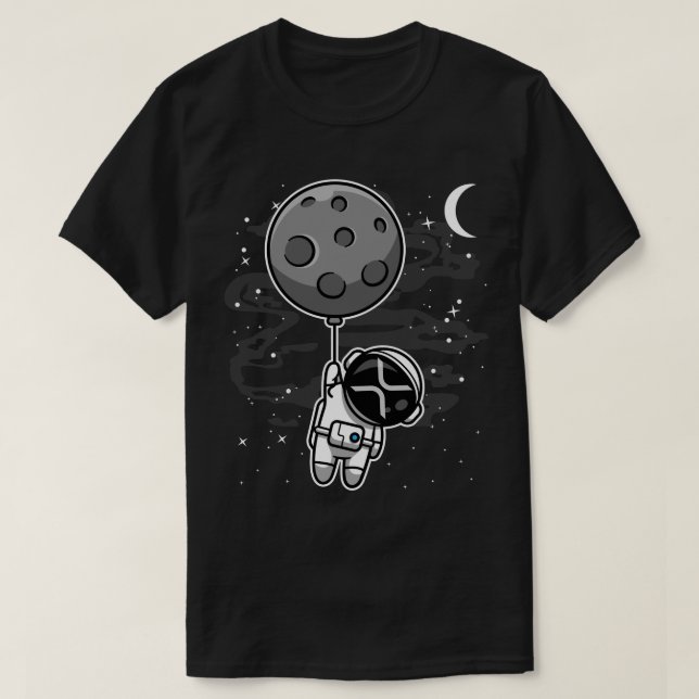 Astronaut Flytande ripple XRP krypto Coin HODL T Shirt (Design framsida)