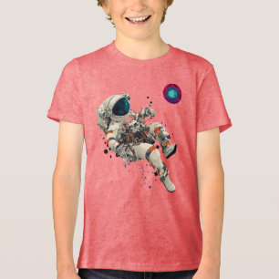 Astronaut Flytande Space Äventyr T-Shirt