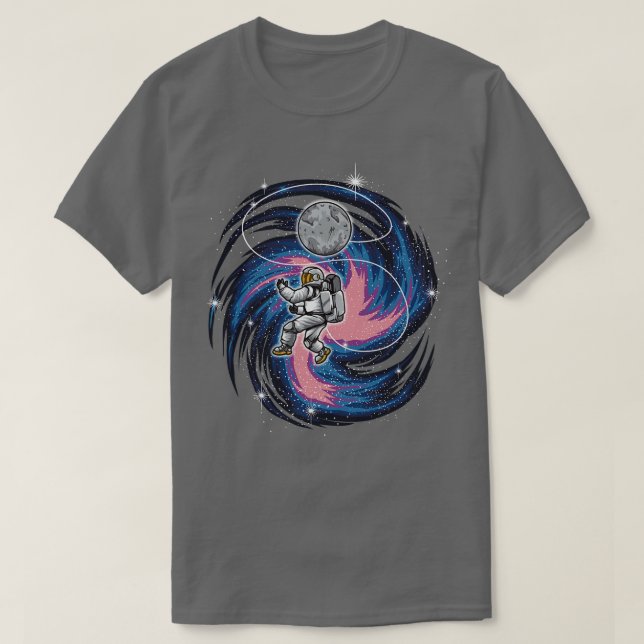 Astronaut Flyter i Space Spaceman Galaxy T Shirt (Design framsida)
