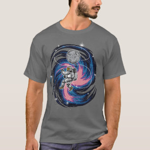 Astronaut Flyter i Space Spaceman Galaxy T Shirt