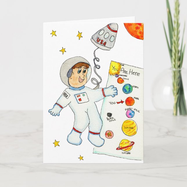 Astronaut - Flyttdag - Vi har flyttat! Kort (Framsida)