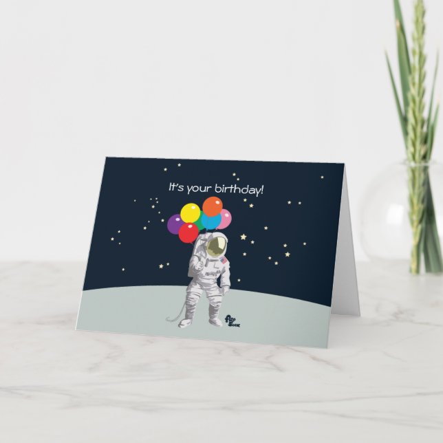 Astronaut-födelsedagskort Kort (Framsida)