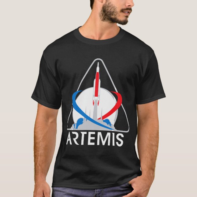 Astronaut för Artemis beskickning en T Shirt (Framsida)
