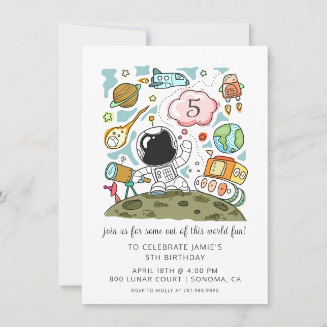 Astronaut Första födelsedag (Framsida)