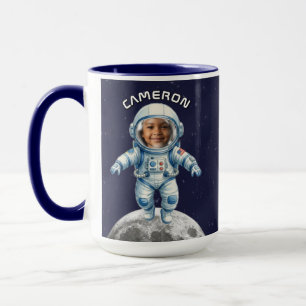 Astronaut Foto Yttre Rymden Månen Barn Mugg