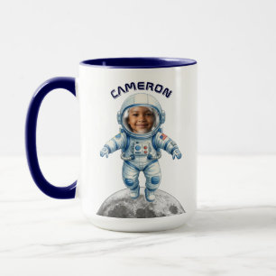Astronaut Foto Yttre Rymden Månen Barn Mugg