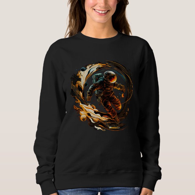 Astronaut framträder från portal t shirt (Framsida)