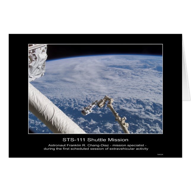 Astronaut Franklin R. Chang-Diaz Rymden STS-1 Hälsningskort (Framsidan Horizontal)