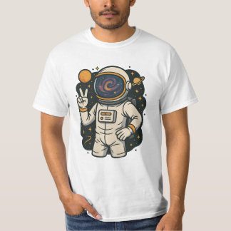 Astronaut Fredstecken Spaceman Galaxy Astro Älskar T Shirt