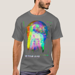 Astronaut FreeYourMind Glitchy Smälter Vaporwave G T Shirt