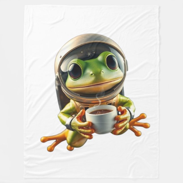 Astronaut Frog Fleecefilt (Framsidan)