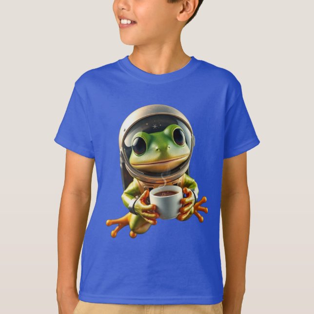 Astronaut Frog T Shirt (Framsida)