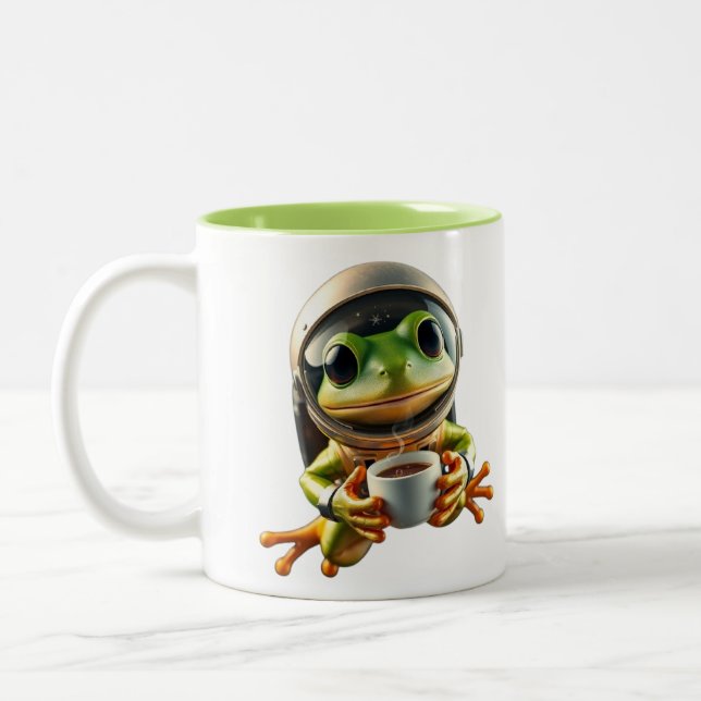 Astronaut Frog Två-Tonad Mugg (Vänster)