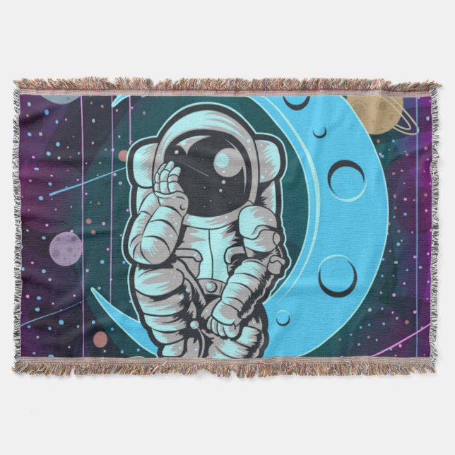 astronaut fullt färg filt (Framsidan)