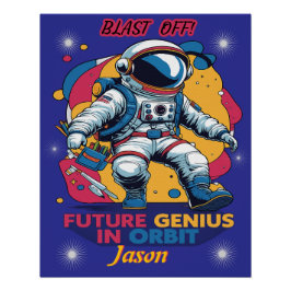  Astronaut - Future Genius In Orbit Perfect Poster