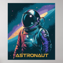 Astronaut Futuristiska Poster