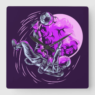 Astronaut Fyrkantig Väggur