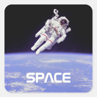 Astronaut Fyrkantigt Klistermärke
