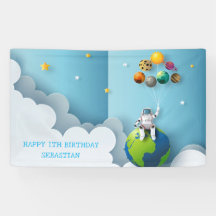 Astronaut-galaxplaneter 1:a födelsedag Party