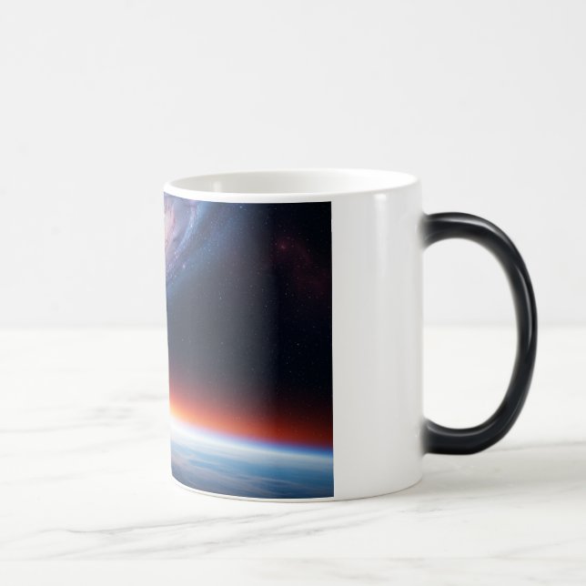 Astronaut Galaxy Earth Horizon Space Magisk Mugg (Höger)