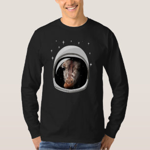 Astronaut Giraffe Animal Retro Space Mars Måne Exp T Shirt