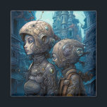 Astronaut Girls Surreal Science fiction Magnet<br><div class="desc">Fantasy Art products by The Lunarium.</div>