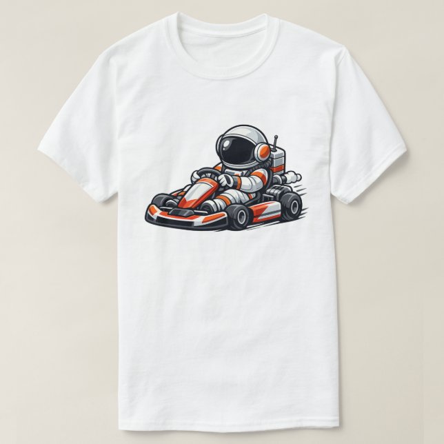 Astronaut Go-Kart T Shirt (Design framsida)