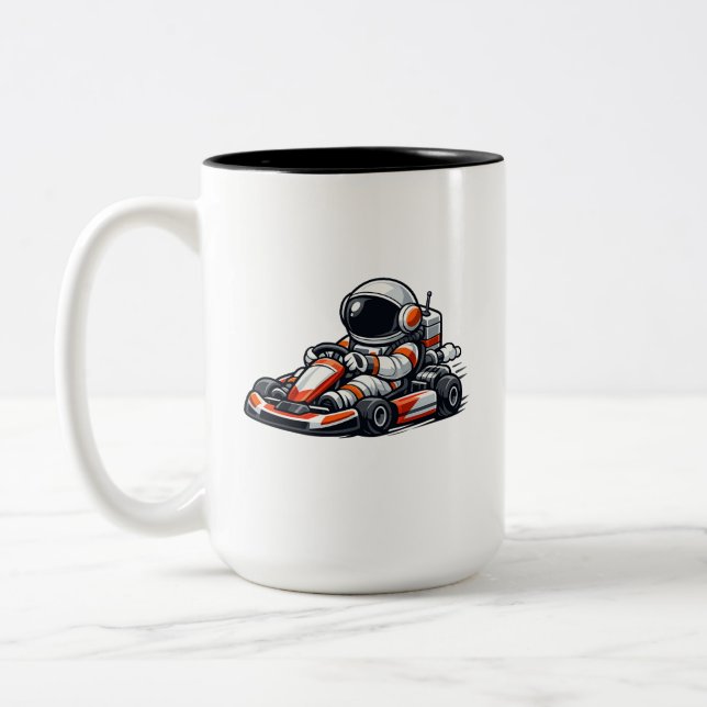 Astronaut Go-Kart Två-Tonad Mugg (Vänster)