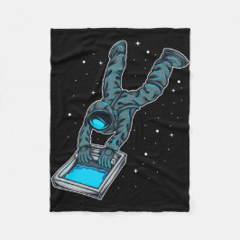 Astronaut Gör Skärmtryck Fleecefilt