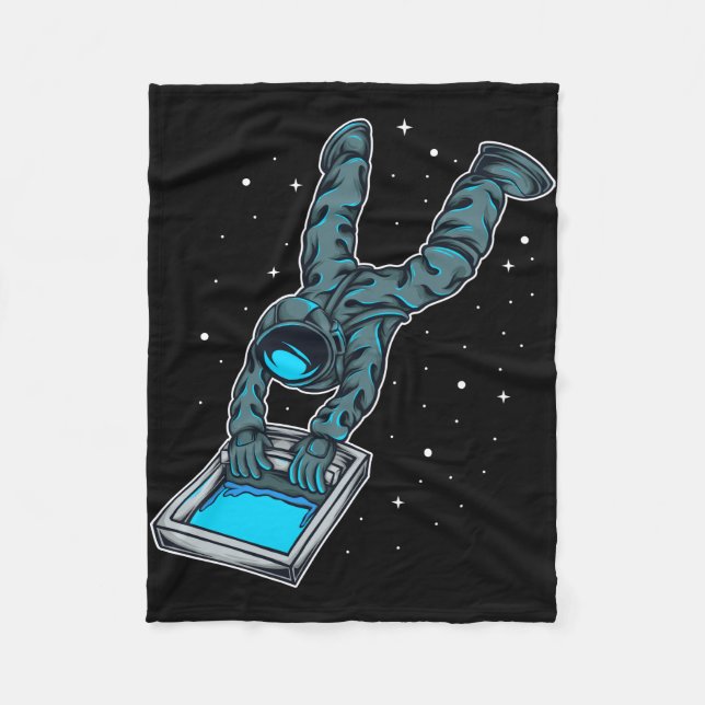Astronaut Gör Skärmtryck Fleecefilt (Framsidan)