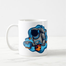 Astronaut Gör Skärmtryck Kaffemugg
