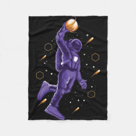 Astronaut gör slam dunk fleecefilt