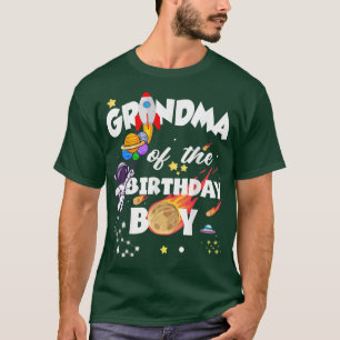 Astronaut Grandma of the Birthday Boy Birthday Fam T Shirt