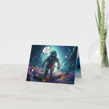 Astronaut Grattis på födelsedagen, mappat gratulat