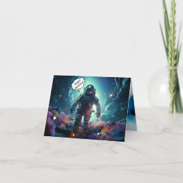 Astronaut Grattis på födelsedagen, mappat gratulat Kort