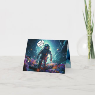 Astronaut Grattis på födelsedagen, mappat gratulat Kort