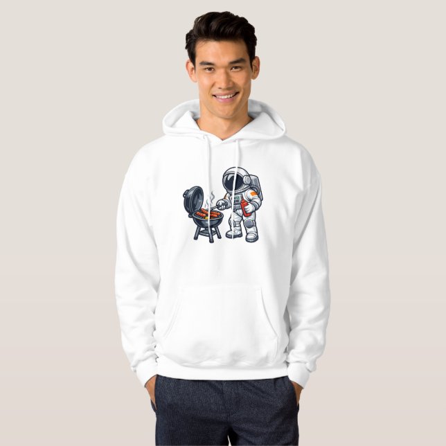 Astronaut Grillning Hoodie (Hel framsida)