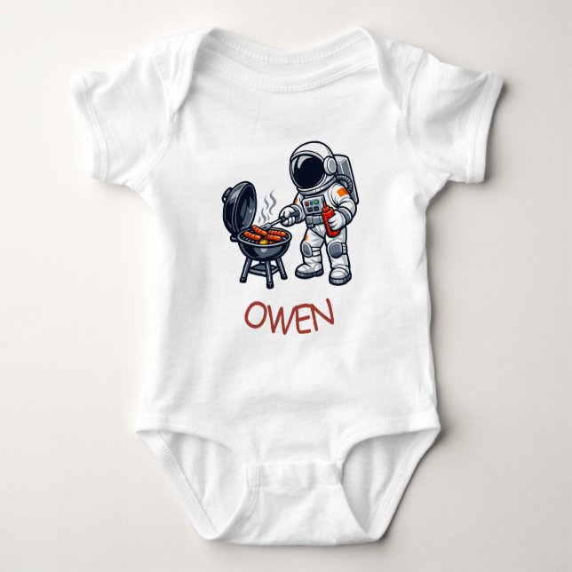 Astronaut Grillning T Shirt (Framsida)