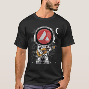Astronaut Guitar Avalanche AVAX Coin to Måne C T Shirt