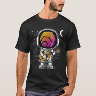 Astronaut Guitar HEX Coin to Måne Crypto Token T Shirt
