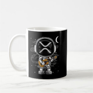 Astronaut Guitar Ripple XRP Crypto Coin HODL Kaffemugg
