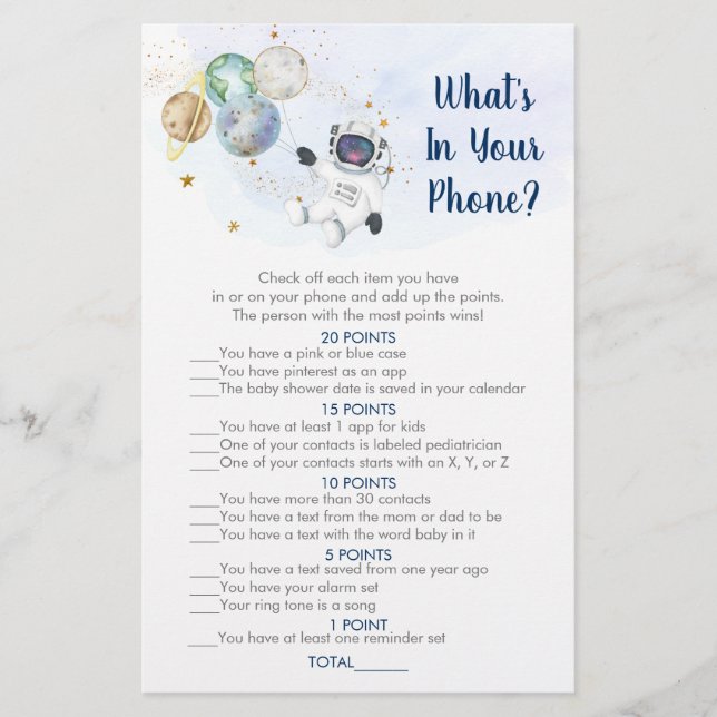 Astronaut Guld Galaxy, vad finns i ditt Mobila spe (Framsida)