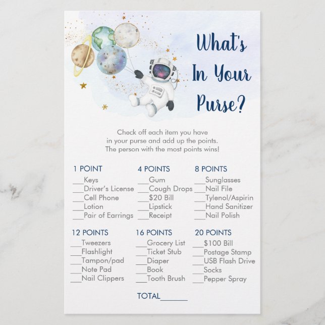 Astronaut Guld Galaxy, vad finns i ditt spel? (Framsida)