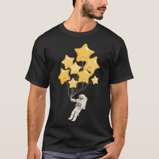 Astronaut Håll fast vid Stars Roligt Sci-Fi Space T Shirt