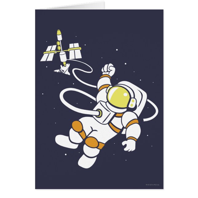 Astronaut Hälsningskort (Framsidan)