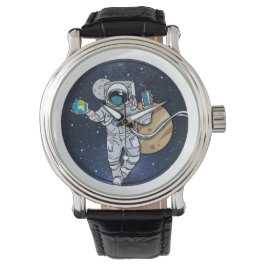 Astronaut har plats i rymden ( klocka) armbandsur