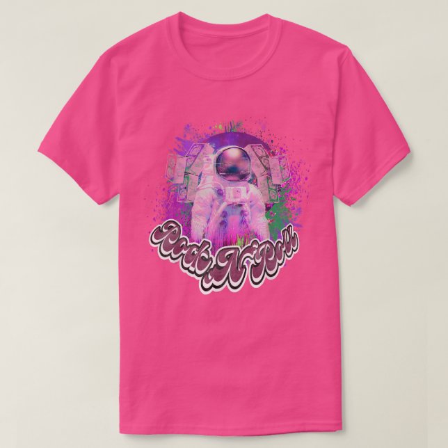 Astronaut Heavy Punks not Dead Gothic Tattoo Sten T Shirt (Design framsida)