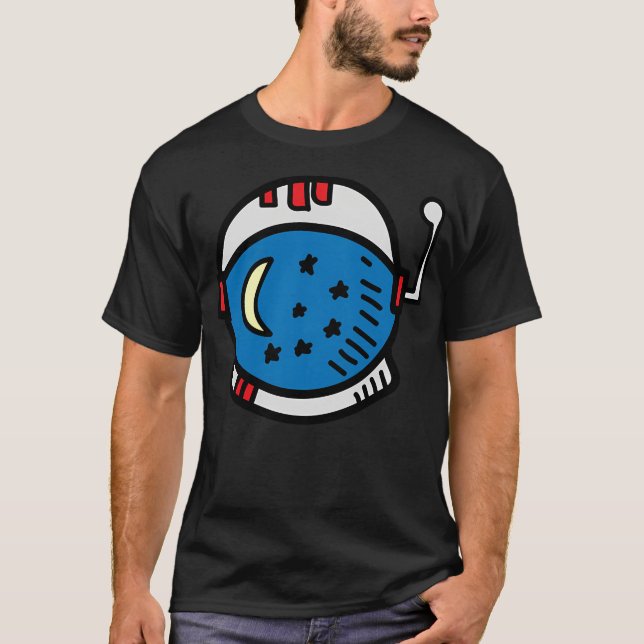 Astronaut Helmet Art T Shirt (Framsida)